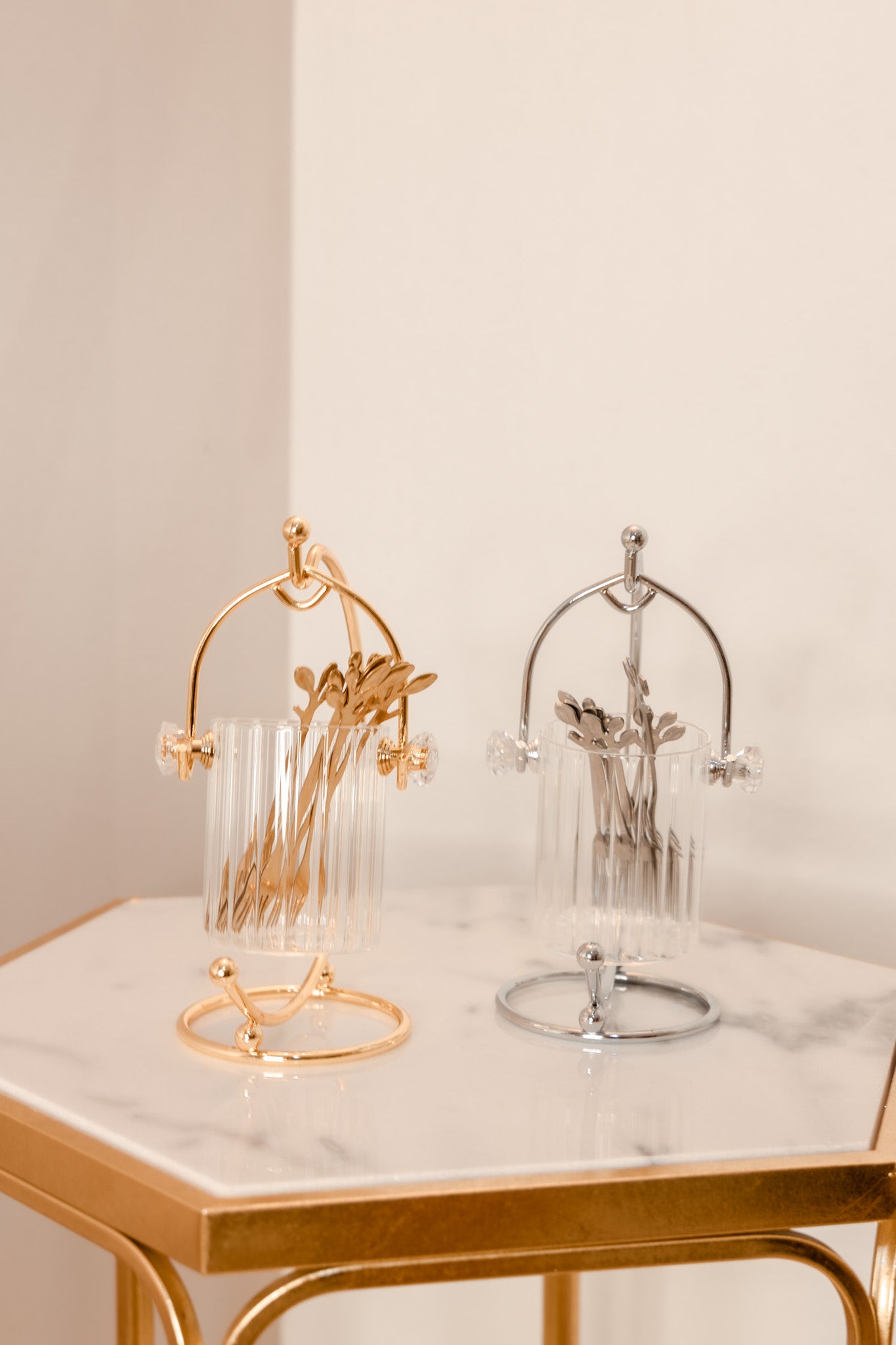 Cocktail Fork Set on Stand