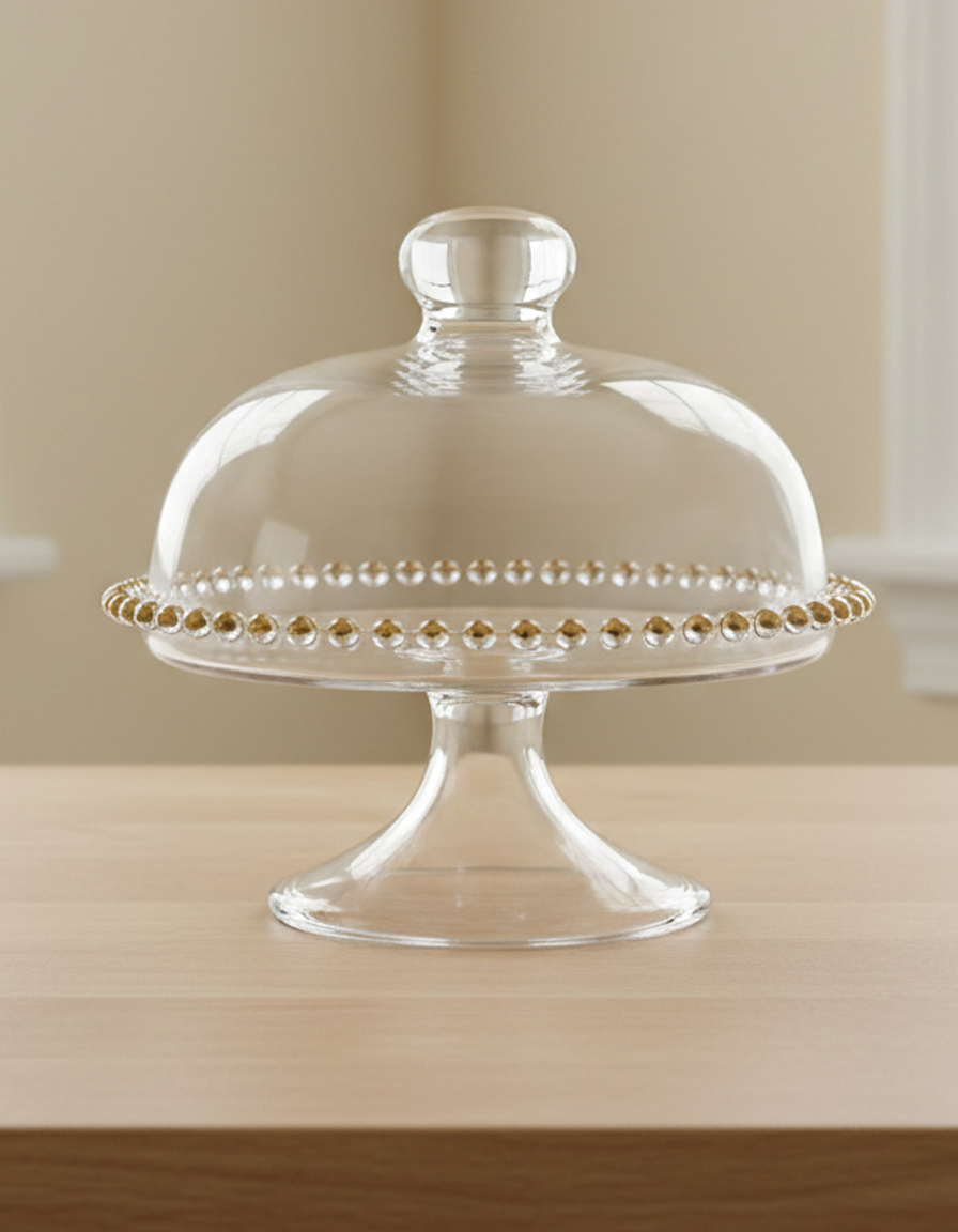 Yasmin Acrylic Cake Stand with Dome Lid