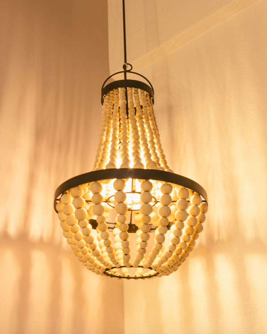 Beaded Chandelier (Natural)