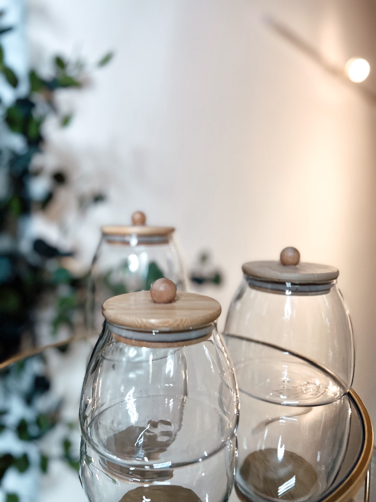 Dome Canister with airtight Bamboo Lid