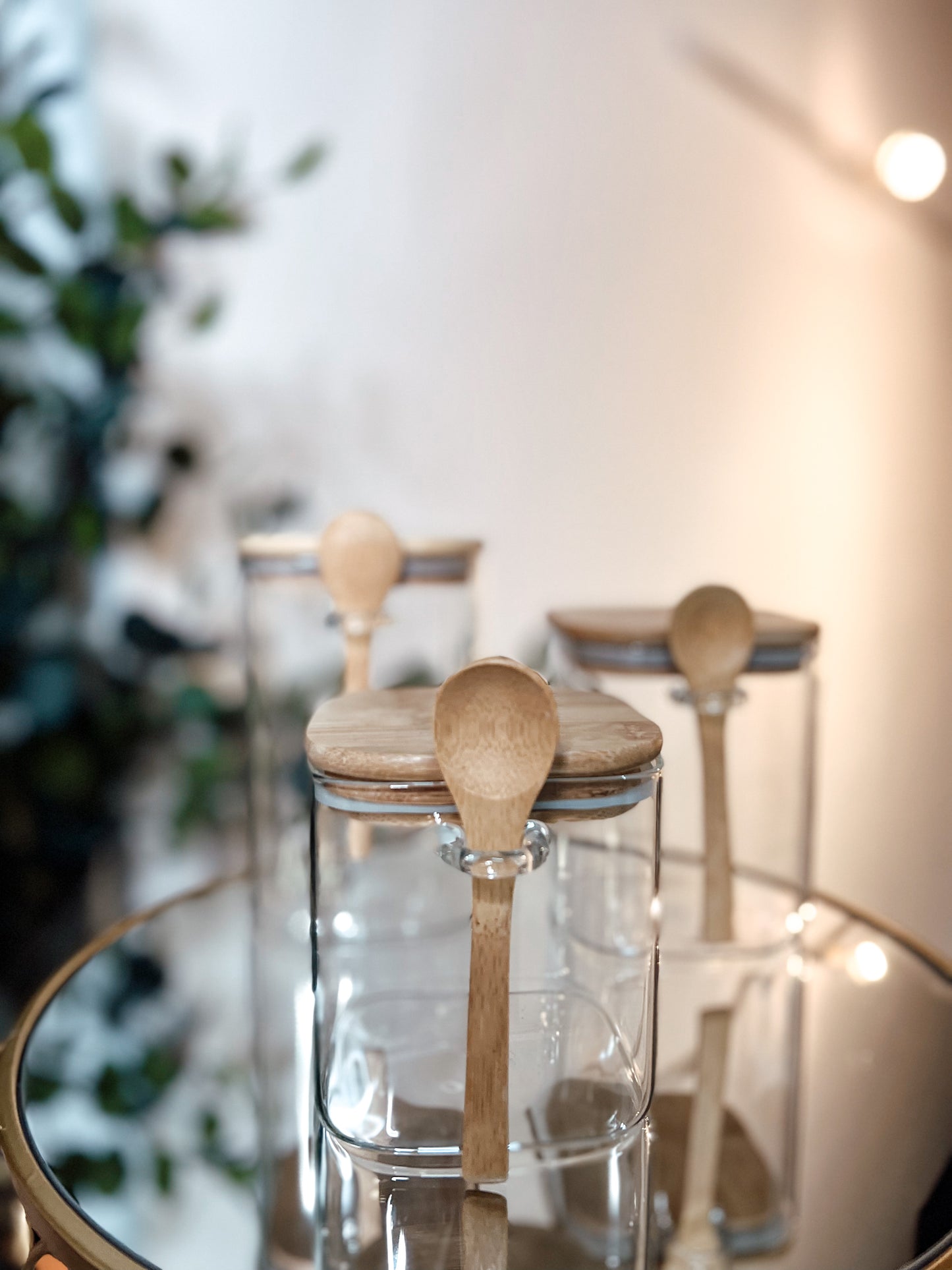 Airtight Glass Canister with Spoon