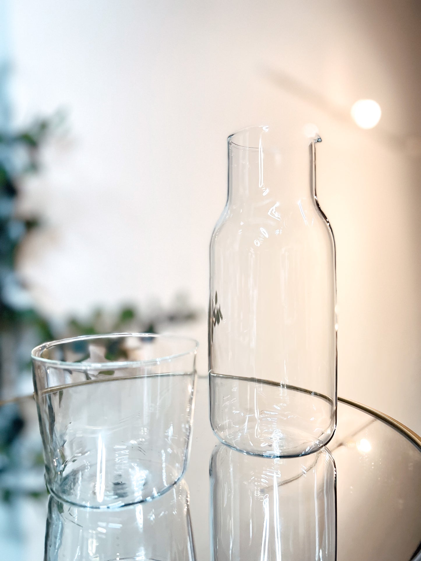 Glass Carafe with Cup