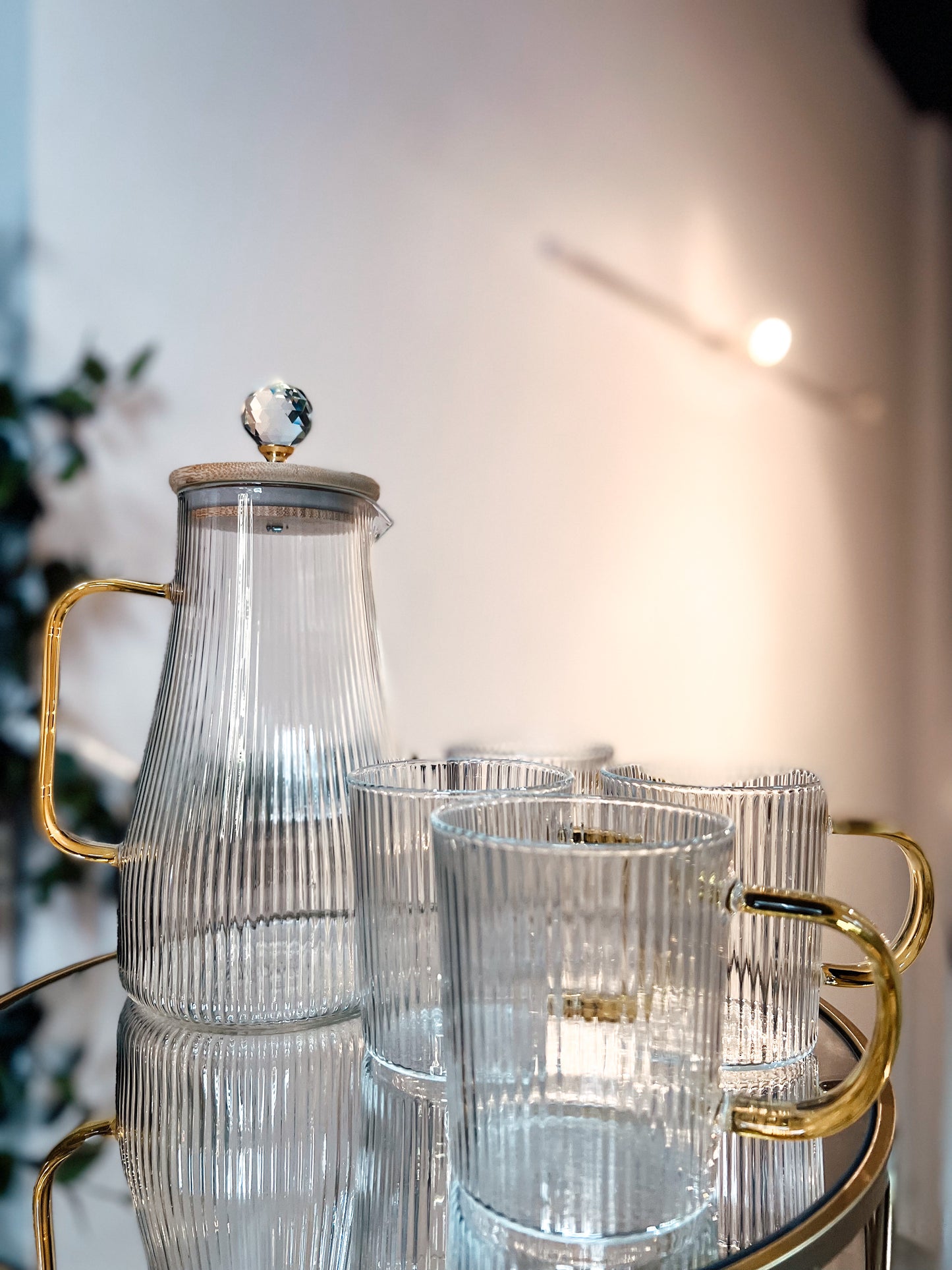 Diamond Glass Drinking Set