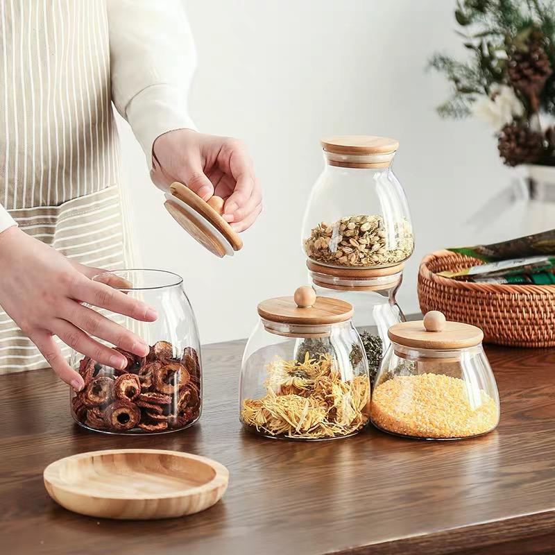 Dome Canister with airtight Bamboo Lid