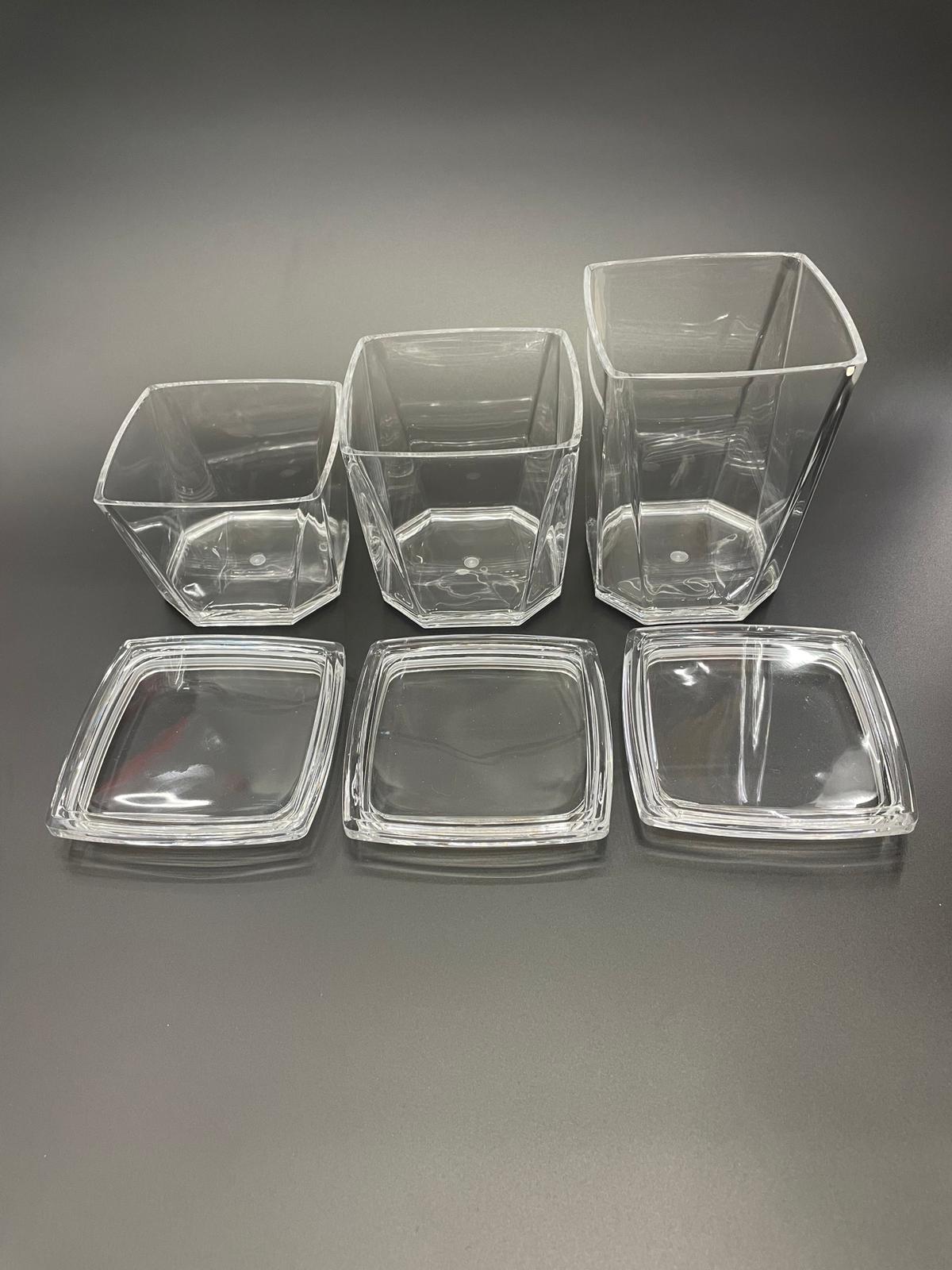 Stackable Clear Acrylic Canister