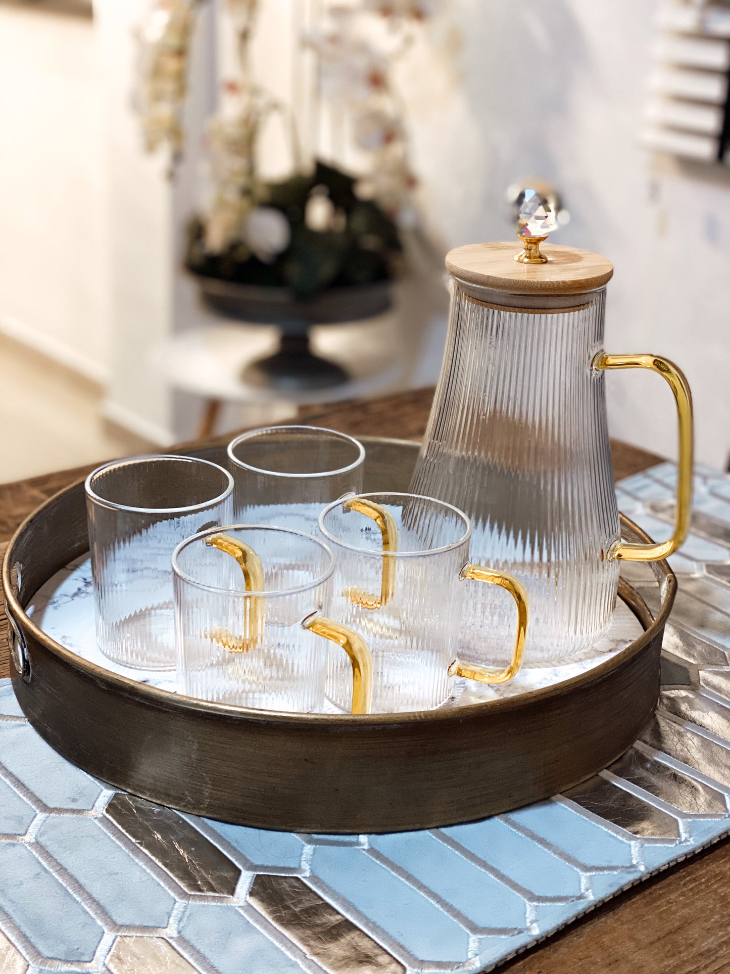 Diamond Glass Drinking Set