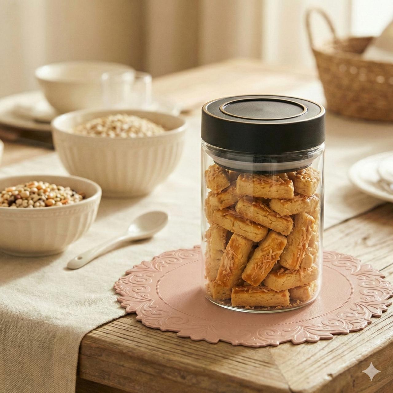 Oracle Round Glass Press Jar