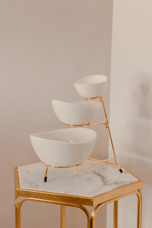Triple Bowl Stand