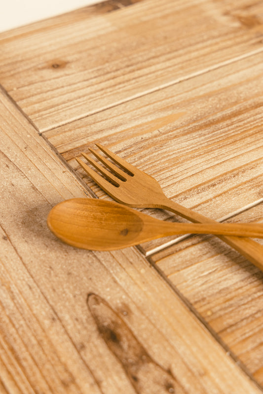 Wooden Fork and Spoon