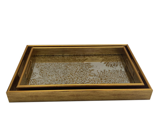 Fleur Rectangular Mirror Tray