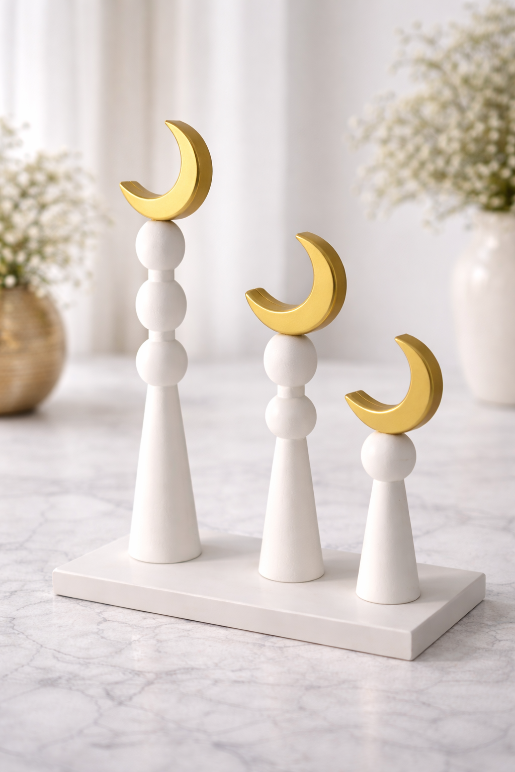 Zahra Crescent Sculptures – Set of 3