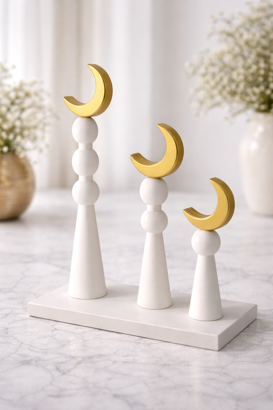 Zahra Crescent Sculptures – Set of 3