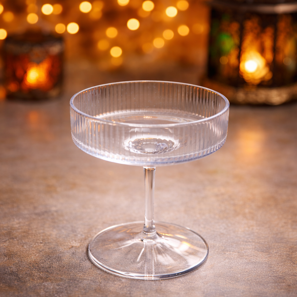 Noor Ribbed Acrylic Dessert Dish