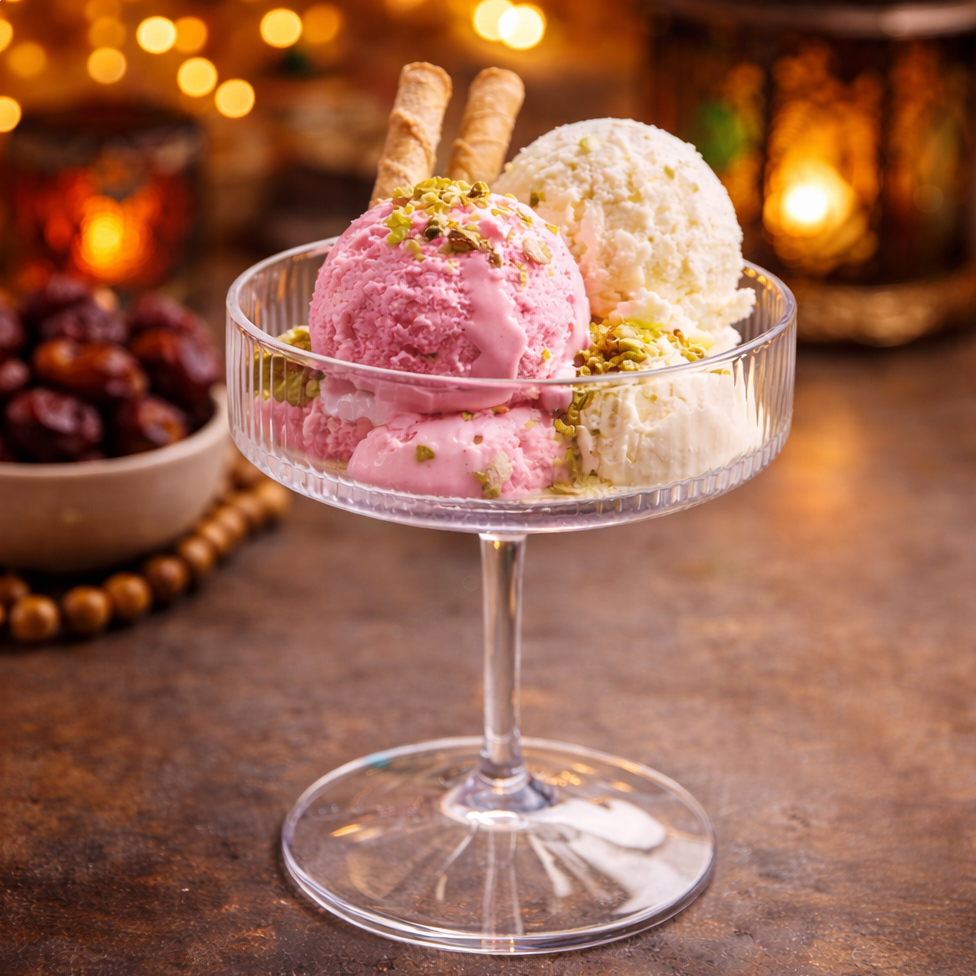 Noor Ribbed Acrylic Dessert Dish