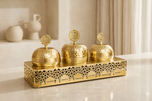Arabic Snack Bowl Trio with Lid