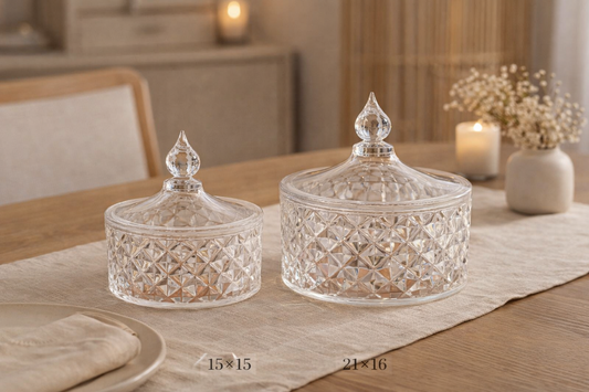 Iman Textured Acrylic Candy Jar