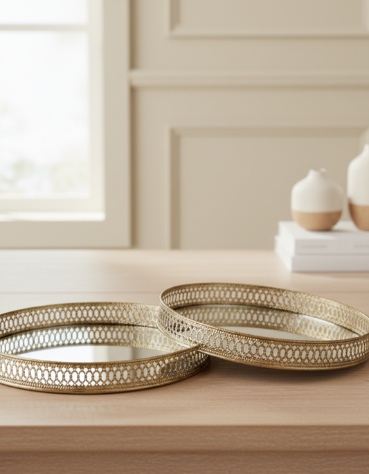 Zahira Gold Decorative Tray
