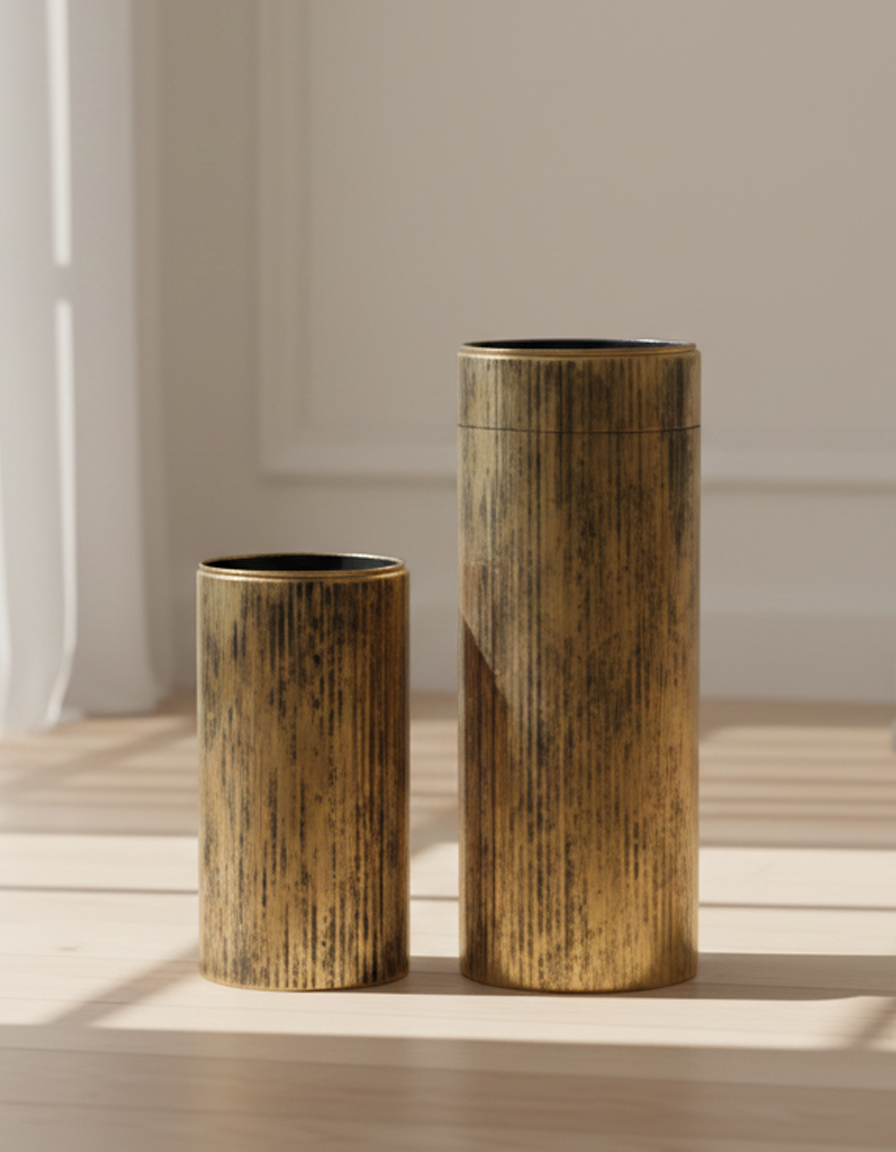 Amal Brushed Gold Planter Pots