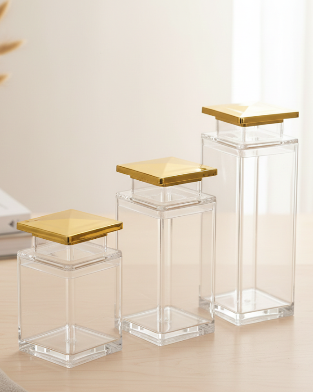 Alya Square Acrylic Canister