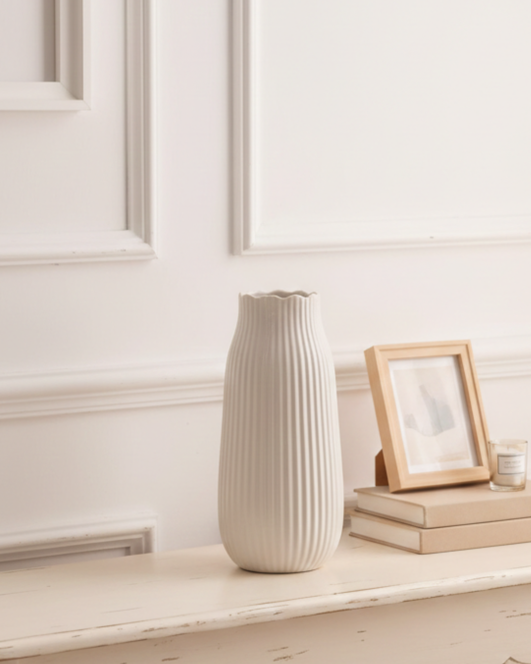 Fluted Tall Vase