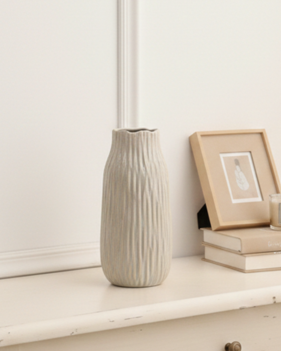 Fluted Tall Vase
