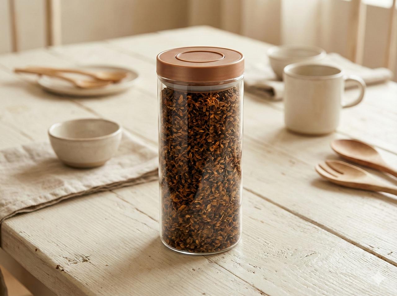 Oracle Round Glass Press Jar