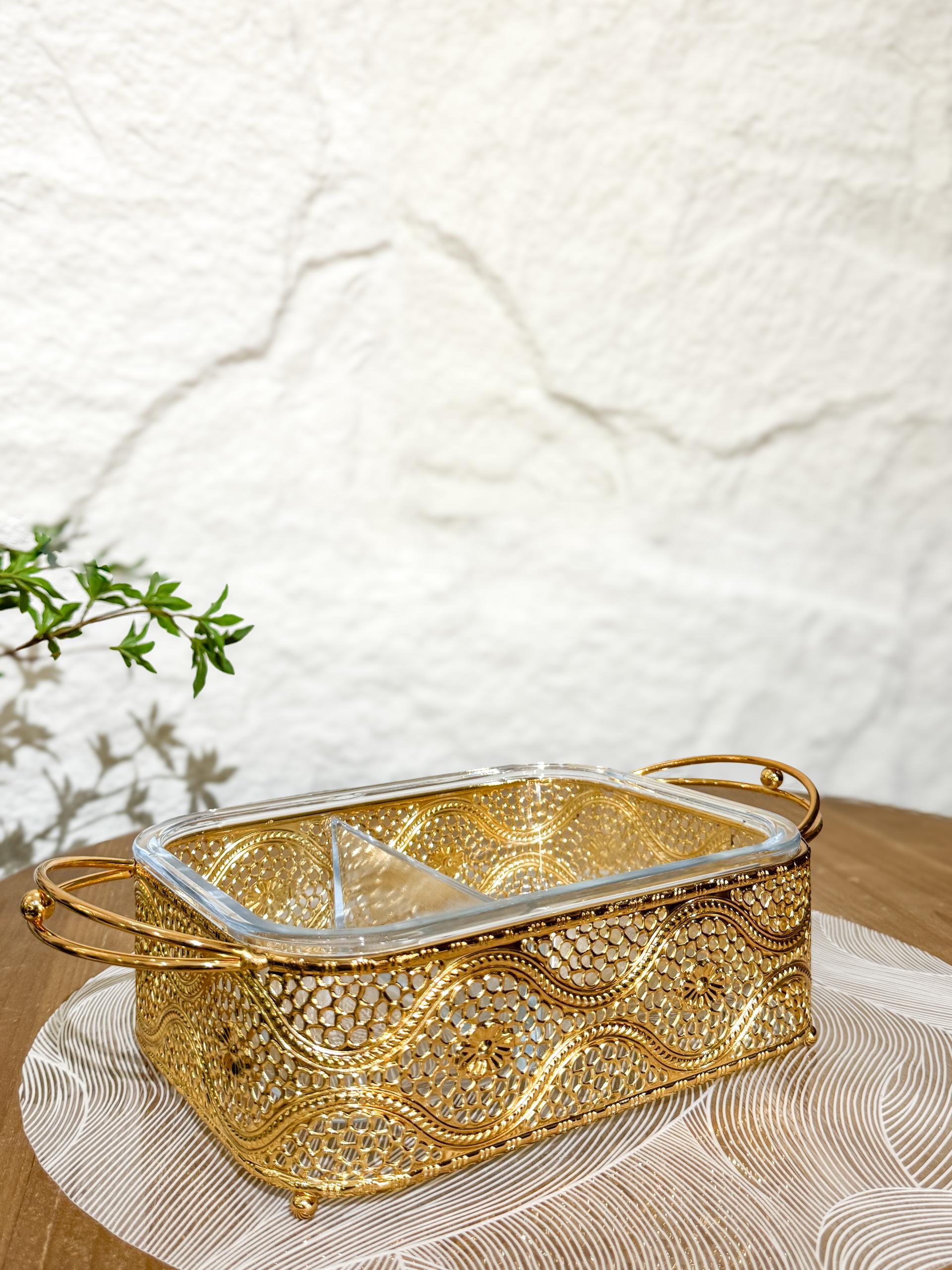 Gold Server with Glass Dish – Propupstore