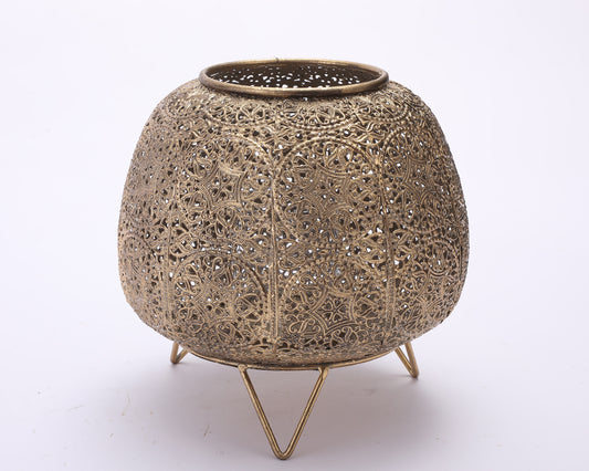 Round Gold Mini Candle Holder