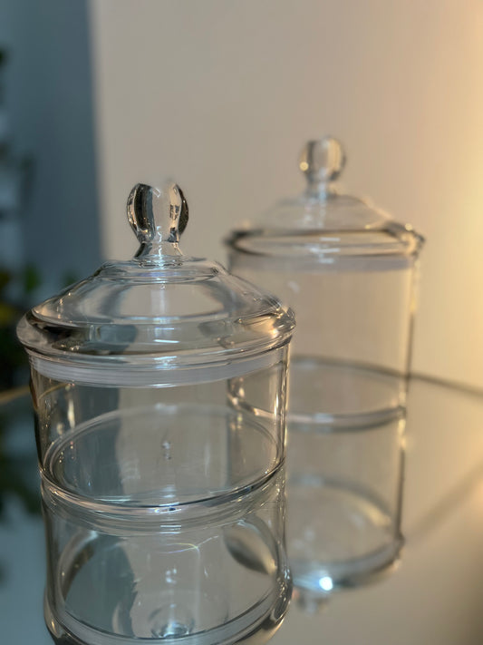 Flat Apothecary Clear Canister