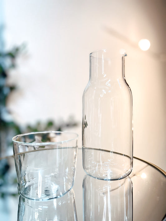 Glass Carafe with Cup