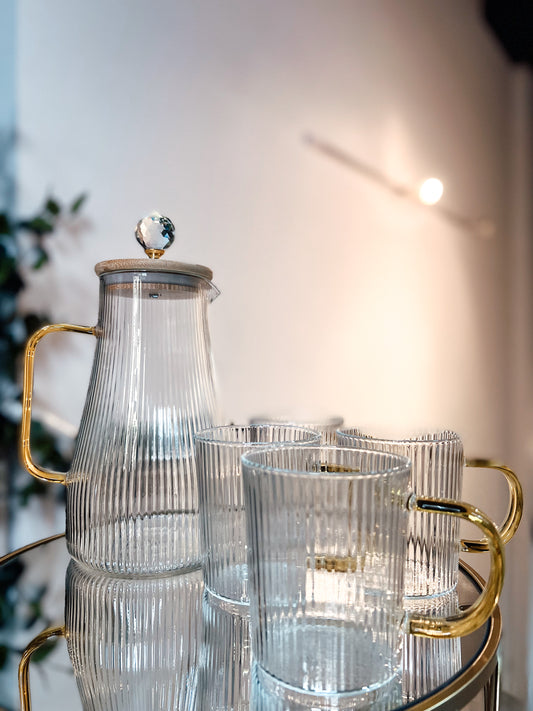 Diamond Glass Drinking Set