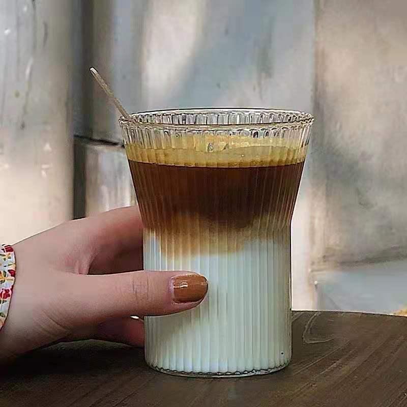 Ribbed Glass with Wooden Band
