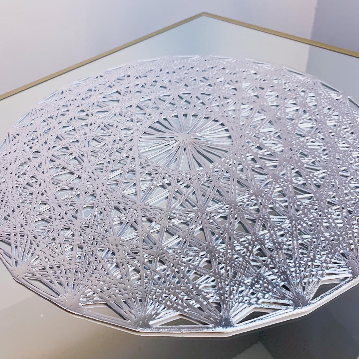 Round Silver Placemats x 6pcs
