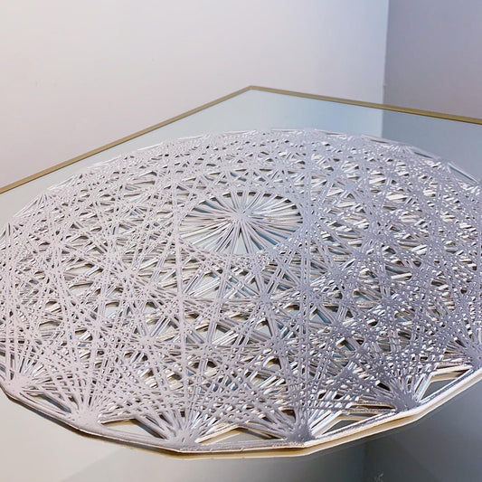 Round Silver Placemats x 6pcs