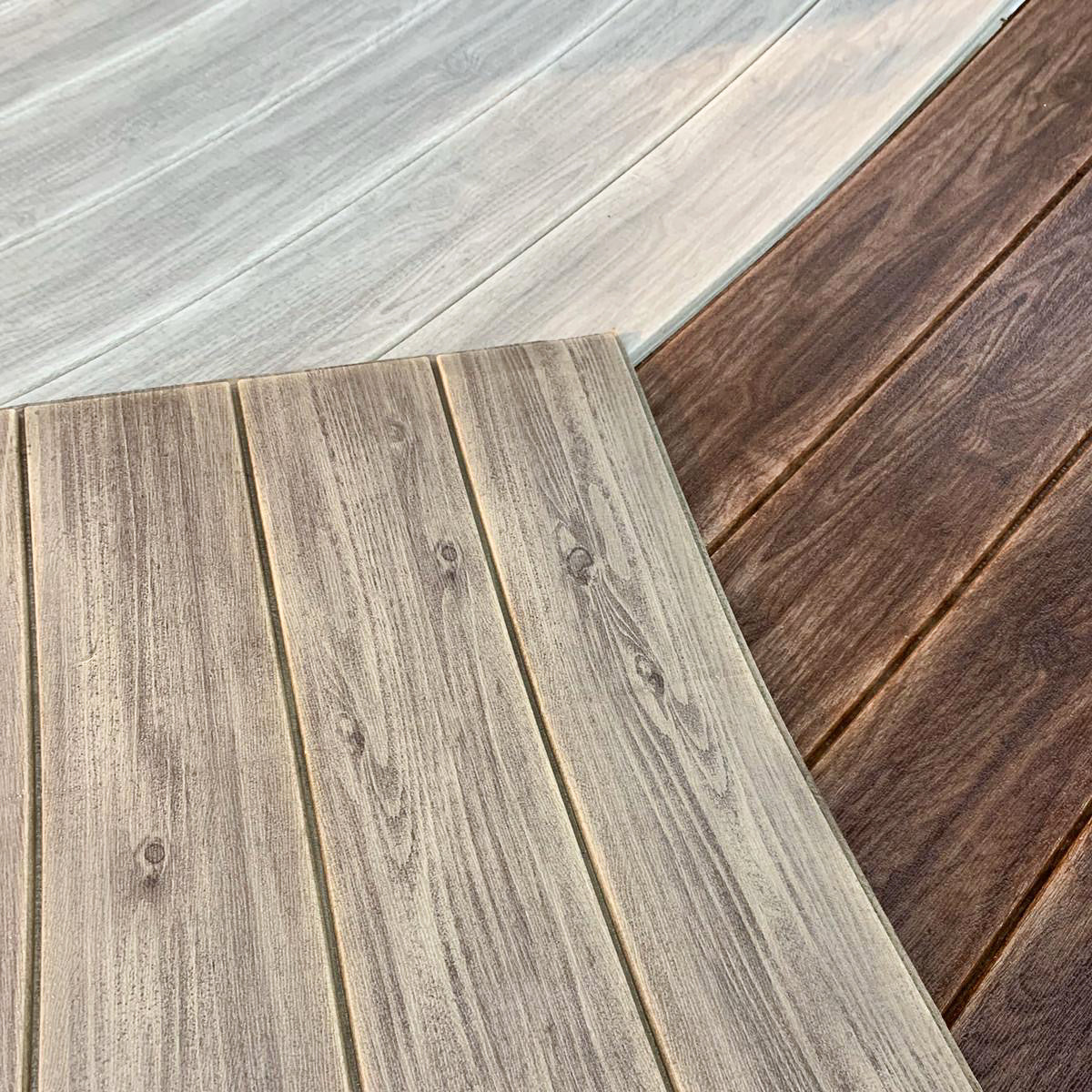 DIY Wood Wall Feature with Adhesive Dark Walnut